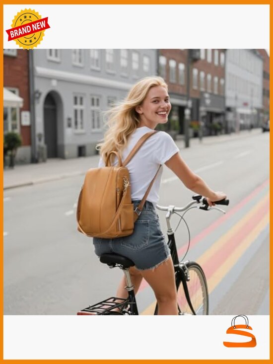 Genuine Leather Anti-Theft Convertible Backpack Purse Large Capacity